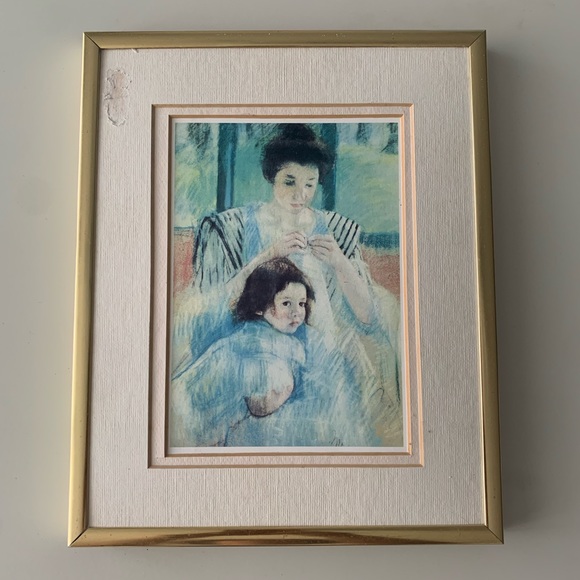 Framed Mother and Child By Mary CassattPrivate Collection 1987 The Bridgman Art - Picture 1 of 11